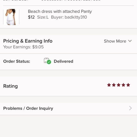 Beach dress with attached Panty - Picture 4 of 10